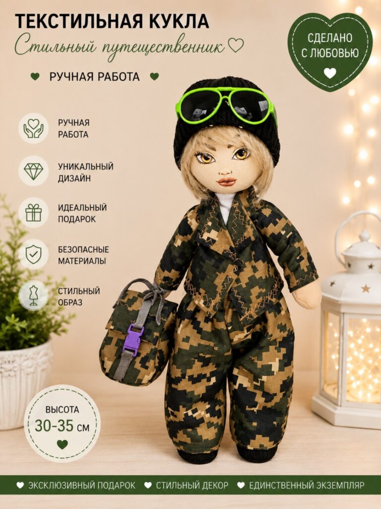 Кукла «Стильный путешественник»
