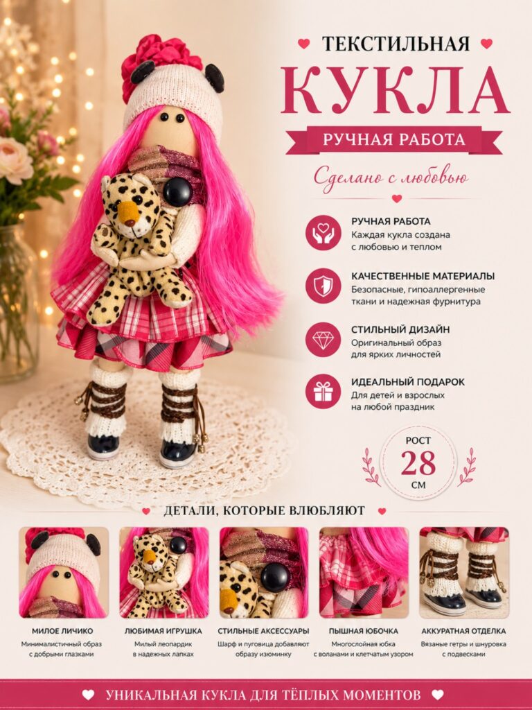 Кукла «Розовое настроение»